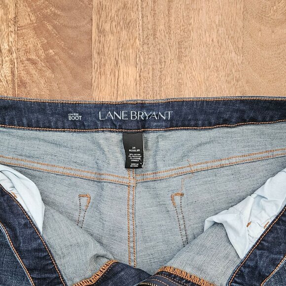 Lane Bryant Jeans Womens Plus 24 Regular Distressed Low Rise Boot Cut - Picture 5 of 6